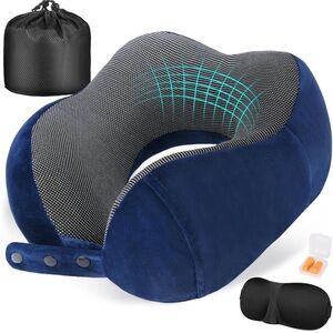 2 Travel Neck Pillow with Accessories, new
